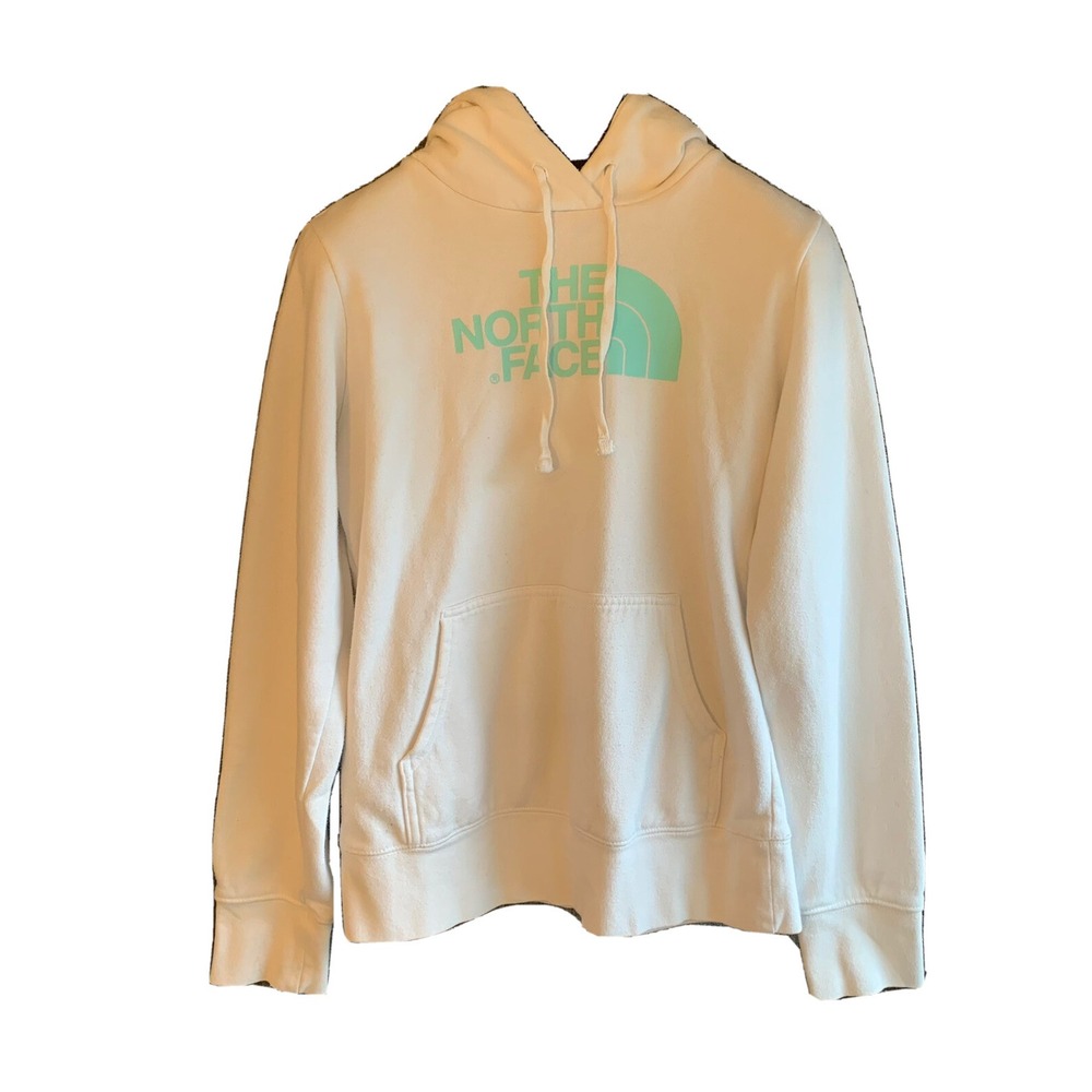 The North Face Hoodie Hooded Sweatshirt Womens Size Small Athletic Cream Color